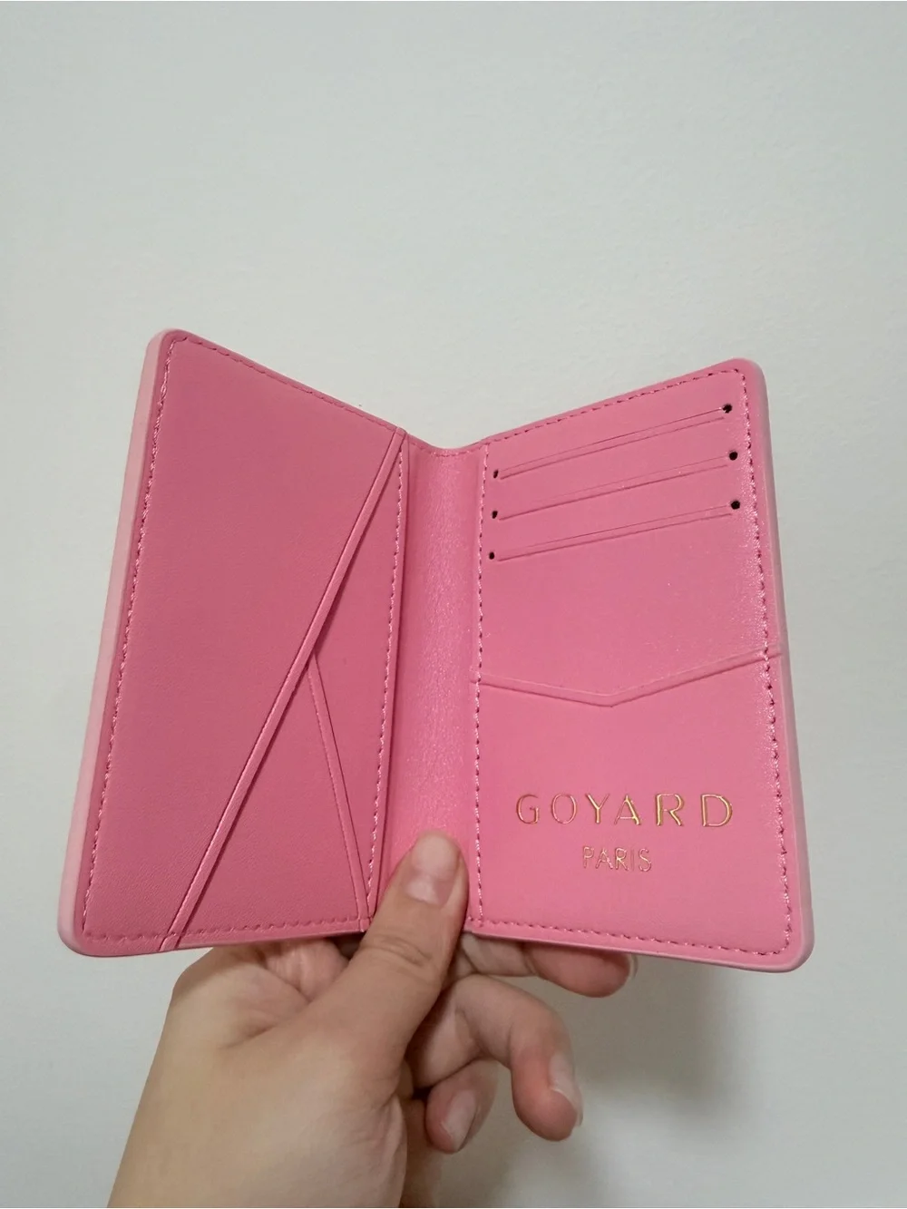 Pink Patterned Women’s Bifold Card Case Holder